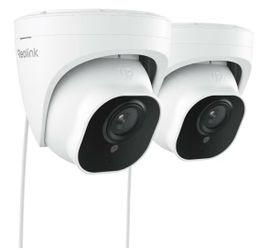 REOLINK PoE Security Camera RLC-520A (Pack of 2), 5MP Wired Outdoor Dome IR Night Vision up to 100ft, Smart Human/Vehicle/Animal Detection,Time-Lapse,