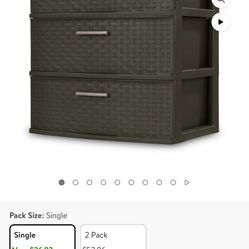 Sterilite 3 Drawer Wide Weave Tower Espresso