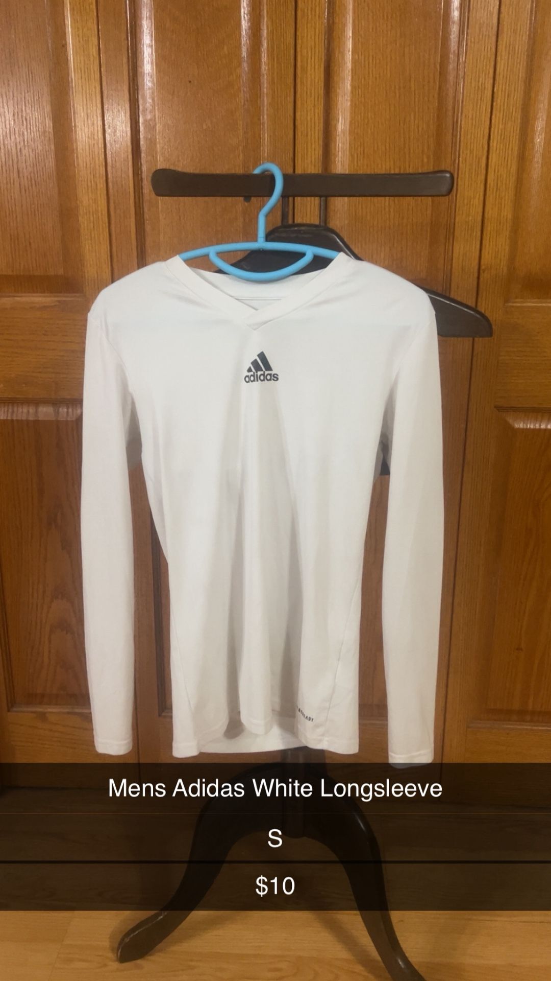 Mens Adidas White Longsleeve Shirt