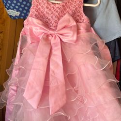 Pink Ruffle Formal Dress