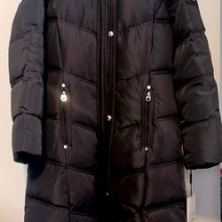 New With Tags Calvin Klein Down Full Length Black Jacket Women's Small