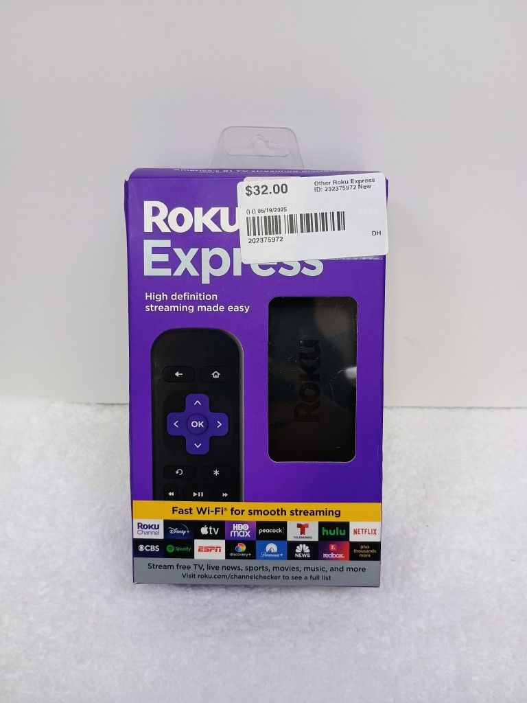 Roku Express (New, 2022) HD Streaming Device with Simple Remote