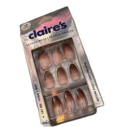 Claire's Vegan Faux Nails in Chic Brown