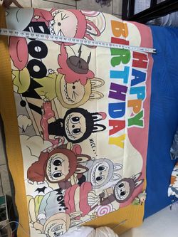 Labubu Happy Birthday Back Drop 39” X 58”