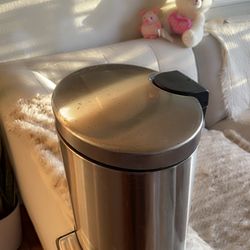 mini Stainless Steel Trashcan (not free. Give me an offer)