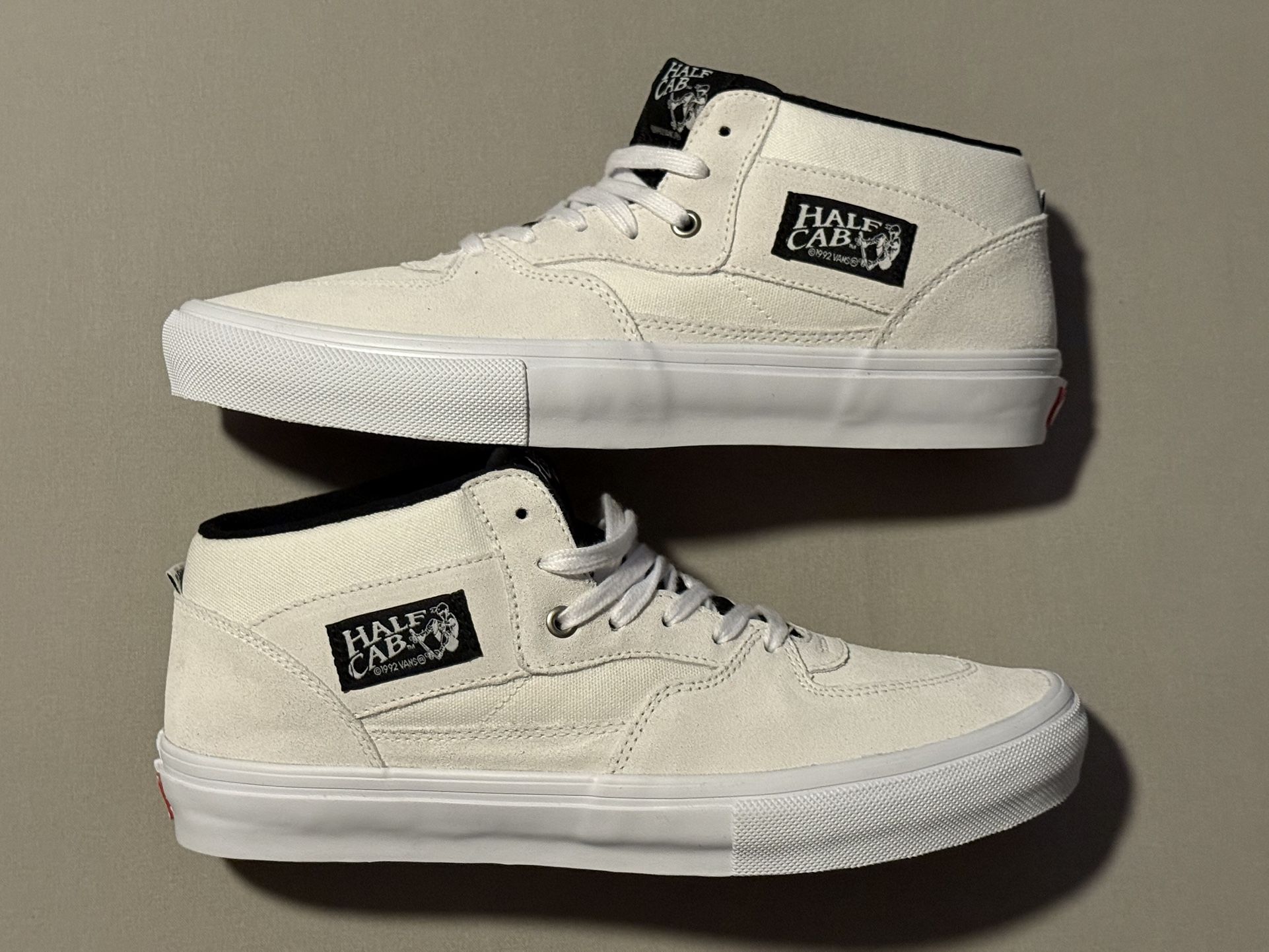 Vans Half Cab Skate Shoes Blanc White Brand New DS