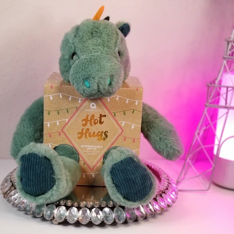 Aroma Home Hot Hugs Lavendar Scented Hottie- Buddy the Dinosaur New In Box