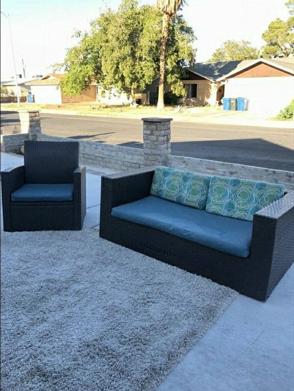 Babmar Blue Dark Wicker Patio Set For In Las Vegas Nv Offerup