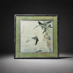 Framed Traditional East Asian Bird Painting