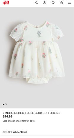 EMBROIDERED TULLE BODYSUIT DRESS 3M