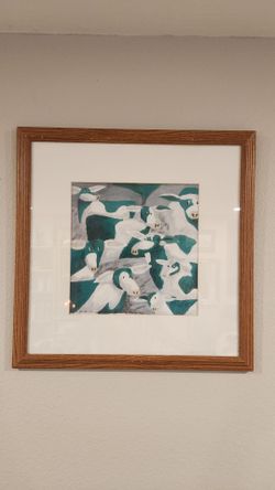 "Genetic Zoo I" print framed 20"x20"