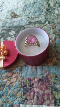 Ring Real Gold Pink Ice