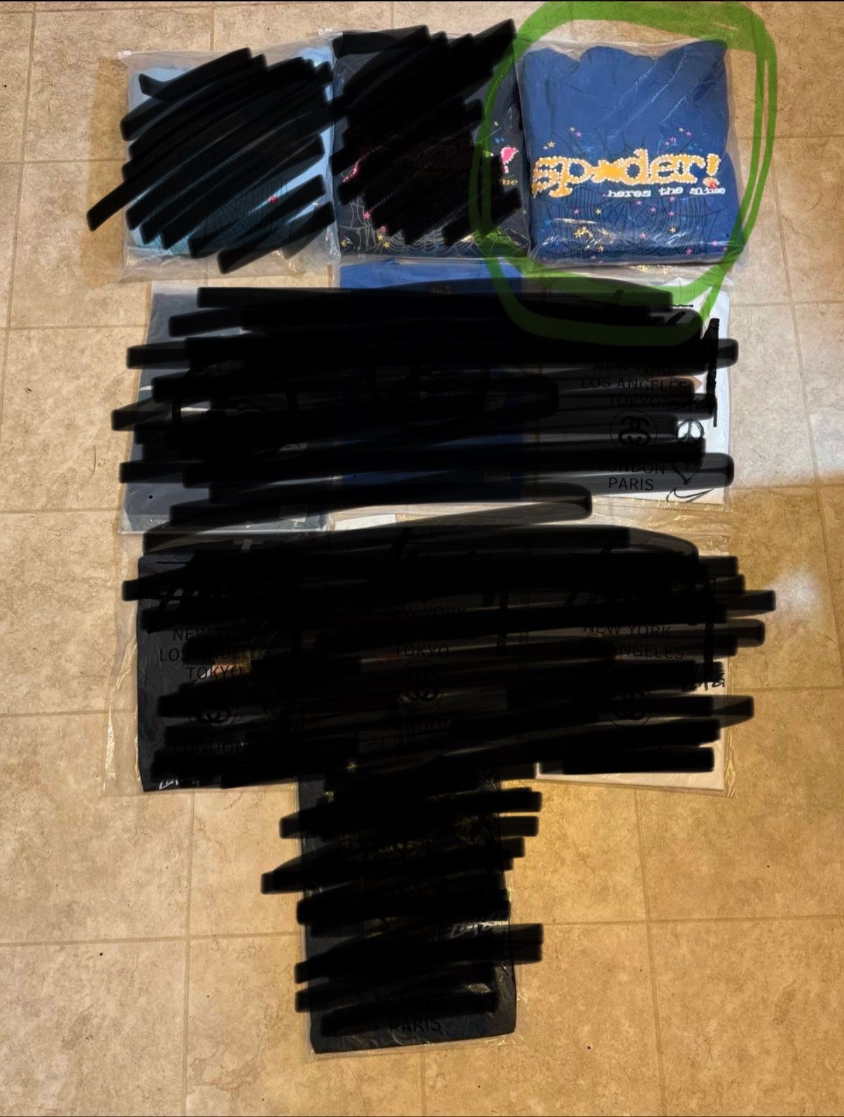 Blue Sp5der Hoodie Large