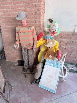Halloween decorations ghost face creeper Freddy Krueger