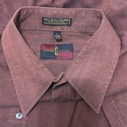Corporate Casuals: Button Front Shirt, Long Sleeves, Cotton, Size: Large 