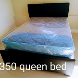 $350 Queen Bed With Mattress And Boxspring Brand New Free Delivery Free Assembly 