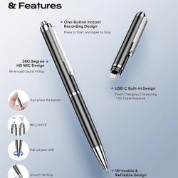 72GB Digital Voice Recorder Pen – Brand New
