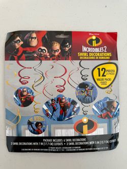 Party Decorations Package The Incredibles 2 NEW