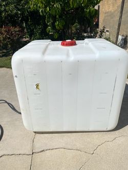 Large White Plastic Storage Tank