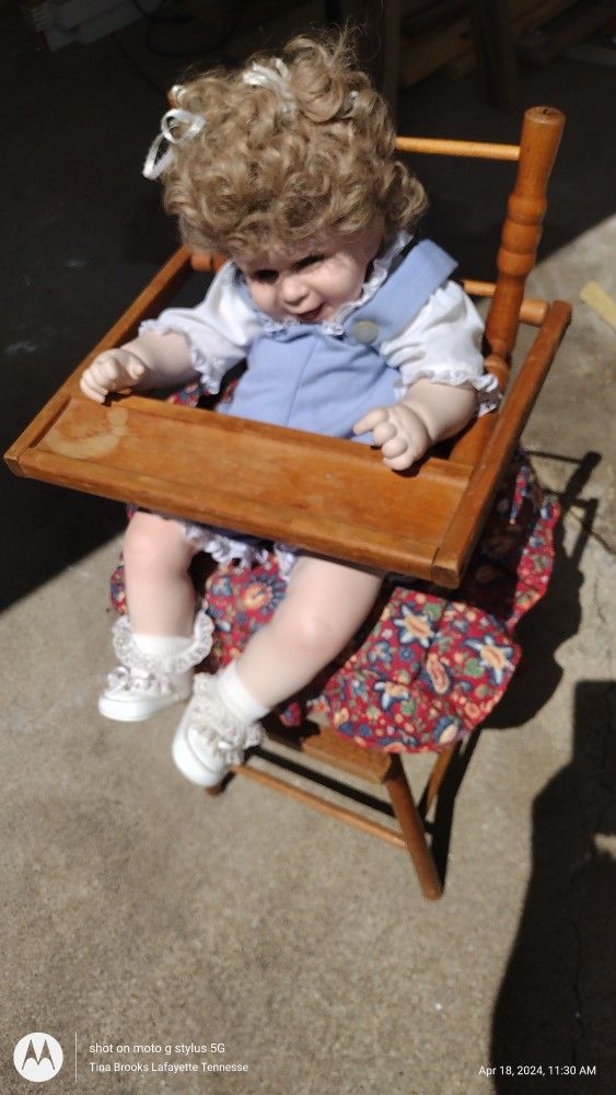 1950 Circa High Chair Doll High Chair