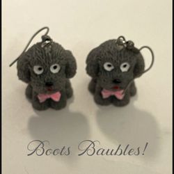 Grey Doggie Earrings