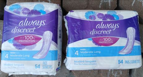Always Discreet Moderate Long Absorbency Pads