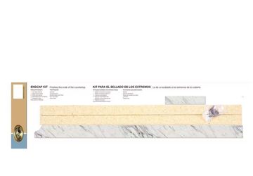 Hampton Bay Calcutta Marble Endcap Kit for Laminate Countertop with Full-Wrap Ogee Edge and Loose Backsplash