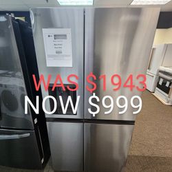 27 Cu. Ft. Side By Side Refrigerator W/ Door Cooling And ICE And Water 