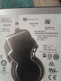 Mobile hdd 1Tb hard drive from PS4 game console