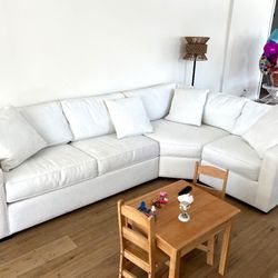 Living spaces White Couch L Shape 3 Piece 