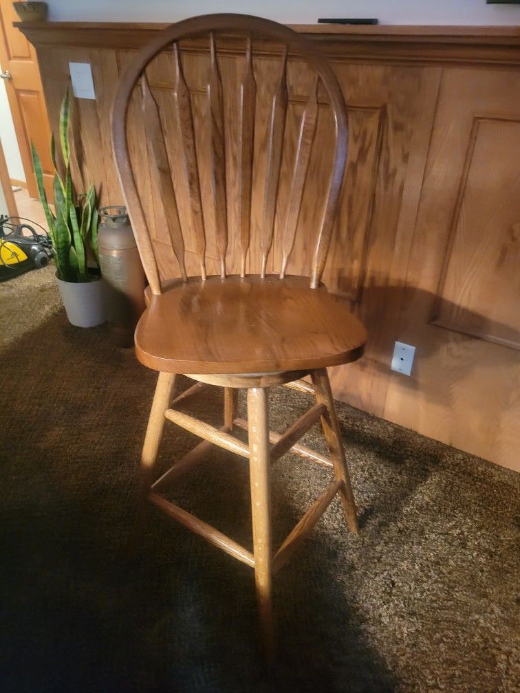 Wooden High Top Chair