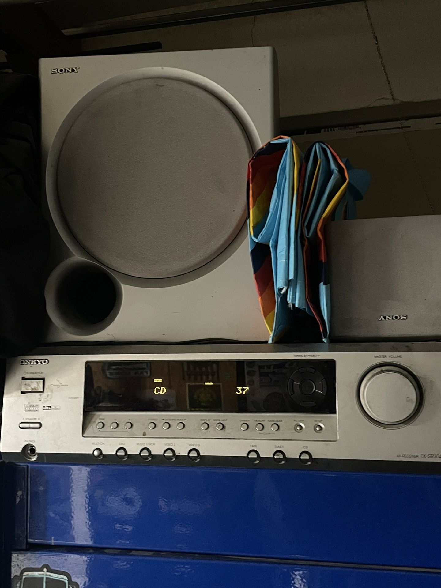 Onkyo TX -sr304 Receiver W Surround Speakers
