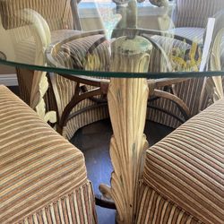 Custom Glass Top Table + 4 Parsons Chairs – Heavy-Duty + Versatile