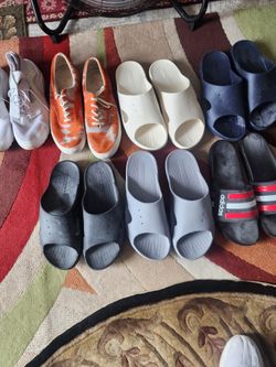 Bruno Marc,adidas Slides,polo Tennis Shoes  Very Good Condition Take All Or Buy Separate Size 15