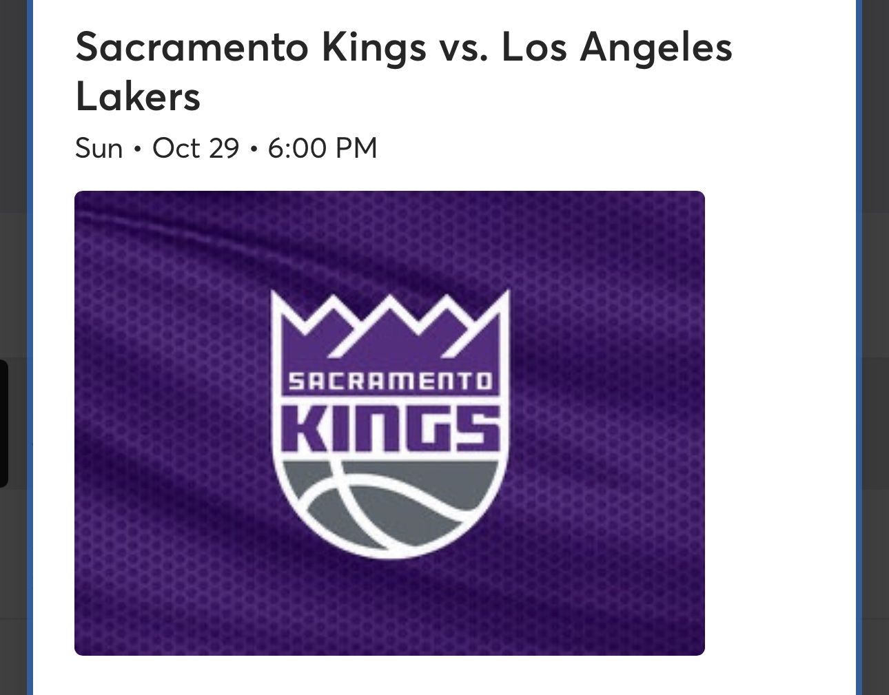 Kings Vs Lakers