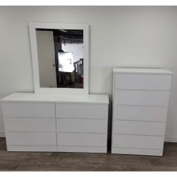 Dresser With Mirror And Chest 💥 Cómoda Con Espejo Y Gavetero