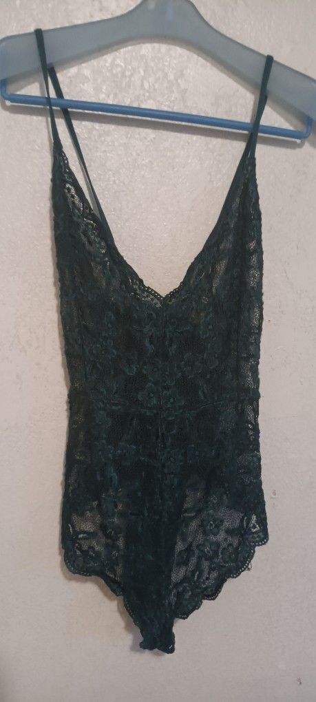 Green Lace Bodysuit Lingerie