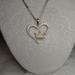 beautiful Heart Necklace 24K Gold Plated High quality material 25$