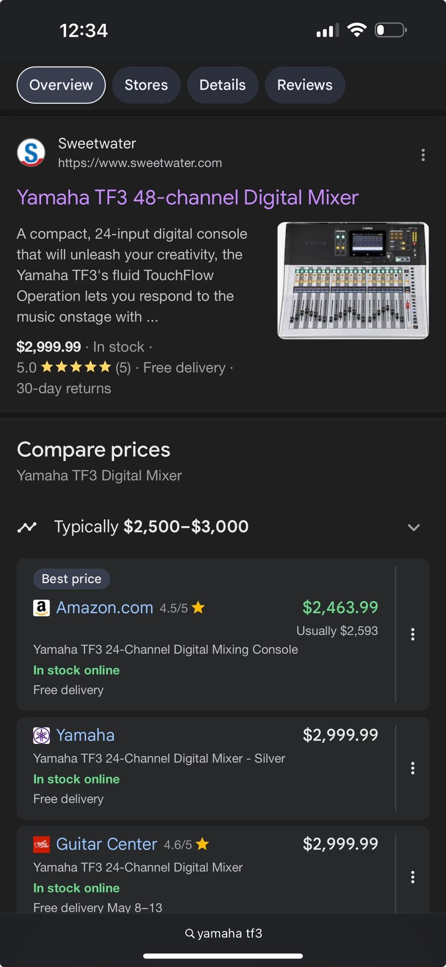 Yamaha TF3 48 Channel Digital Mixer