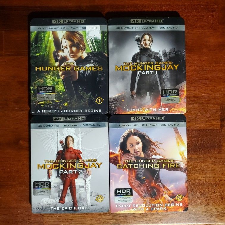 4K UHD Blu-ray & Blu-ray Hunger Games 4-Movie Series