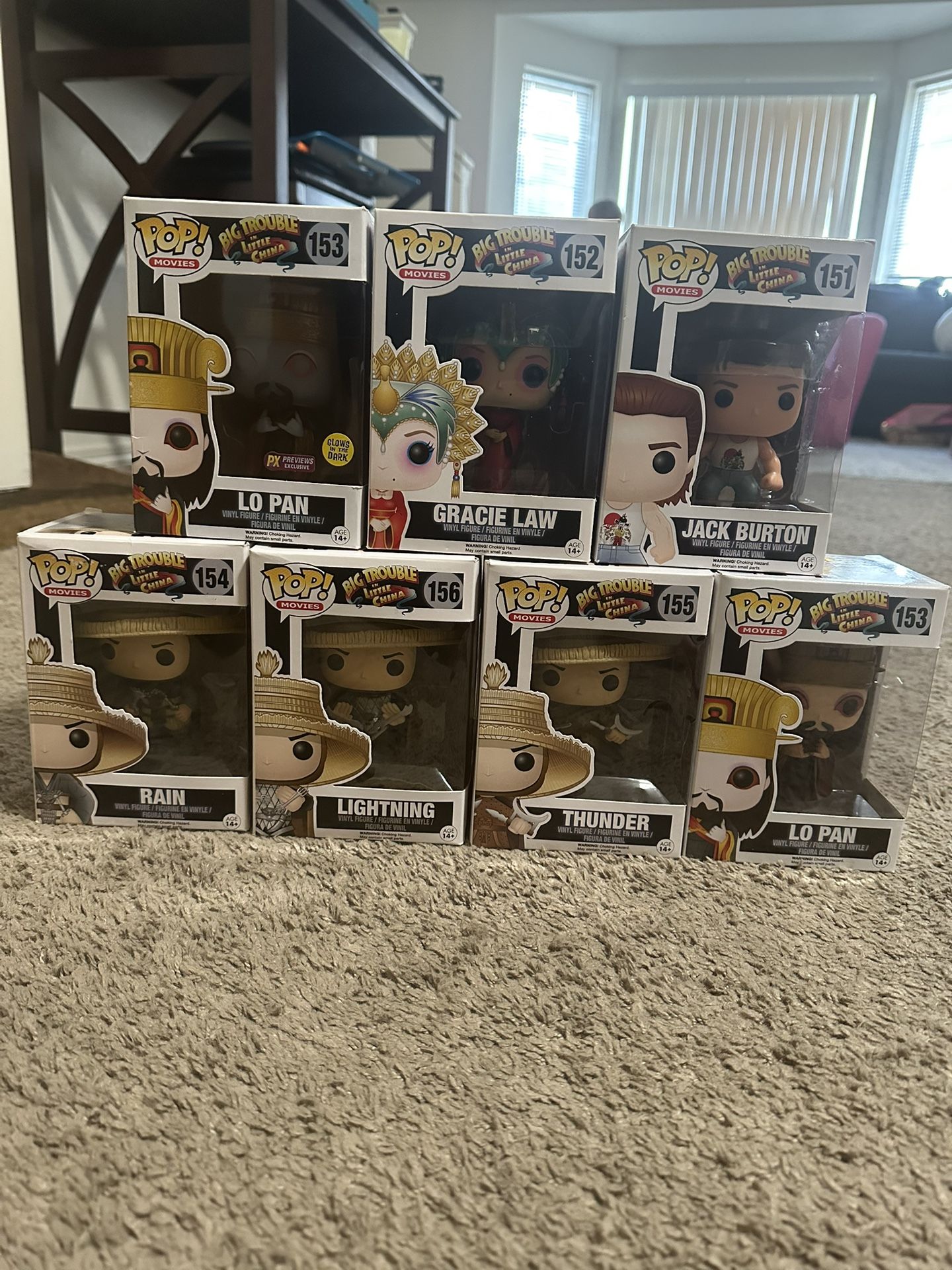 Collectible Funko Pop Big Trouble In Little China 7pc set - Never Unboxed