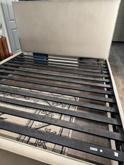 KING Upholstered Bed Frame with Headboard