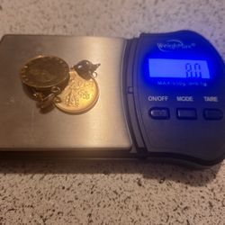 14kl Gold Las Monedas Noson Oro Son Ytalianas De Valor Solo Los Aretes Oro.