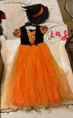 Gorgeous Orange and Black witch outfit L