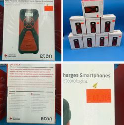 Listing Includes all 7 NEW Eton FR1 Hand Crank Wind-Up Emergency Radio - NOAA Weather Alert, Smartphone Charger, LED Flashlight - Multi-Powered USB Ph