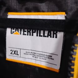 Caterpillar Schematics Black Windbreaker Jacket (376) Size 2xl D9 Tractor ￼