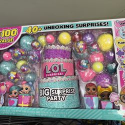 LOL Surprise Big Surprise Party, 4 Collectible Dolls, 6 Unboxing Experiences, Sand, Gel Crush, Shell Smash, Girls 4+