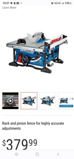 HERCULES 15 Amp 10 in. Compact Jobsite Table Saw with Rack and