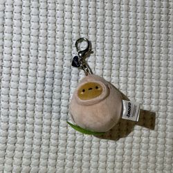 Peach Smoko Keychain Plush 