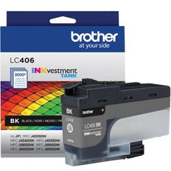 Brother Genuine LC406BK Standard Yield Black INKvestment Tank Ink Cartridge